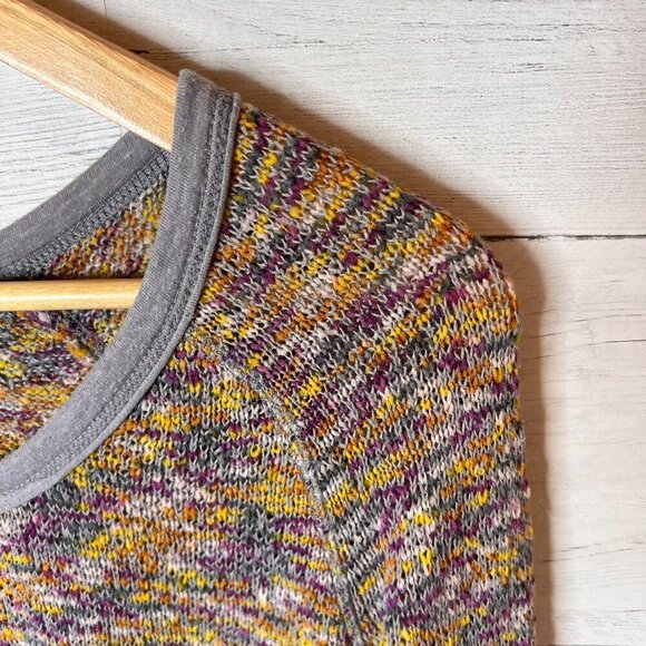 We the Free Sweater Womens Size Small Colorful Boston Melange Marled Side Slits - Picture 9 of 15